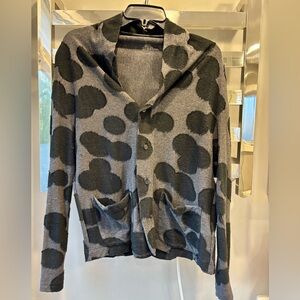 Yohji Yamamoto polka dot cotton cardigan